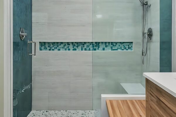 Left,Wall,View,Direction.,Artsy,36"x59",Walk,In,Shower,With
